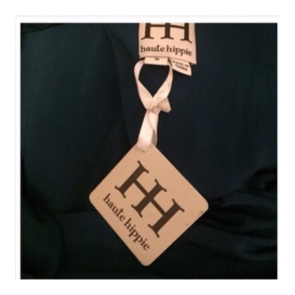 Haute Hippie Teal Twist Front Jersey Dress NWT - Picture 6 of 6